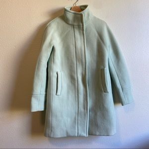 J.crew Stadium-cloth Cocoon Mint Coat